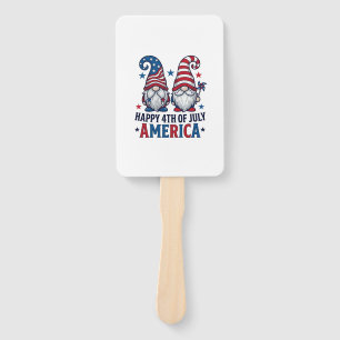 Patriotic Gnomes Happy 4th of July America Shirt_1 Hand Fan