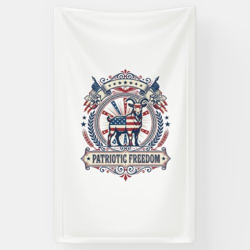 Patriotic Goat Farm Vector Graphic Tee_1 Banner