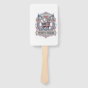 Patriotic Goat Farm Vector Graphic Tee_1 Hand Fan