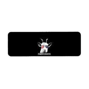 Patriotic Goat Funny Goat America Label