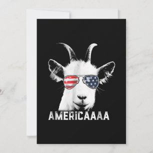 Patriotic Goat Funny Goat America Save The Date