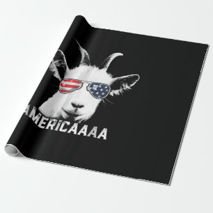 Patriotic Goat Funny Goat America Wrapping Paper