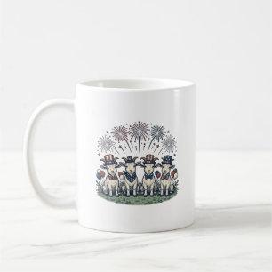 Patriotic Goats Fireworks Vintage Shirt Design_1 Coffee Mug