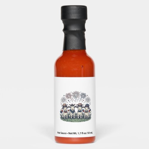 Patriotic Goats Fireworks Vintage Shirt Design_1 Hot Sauces