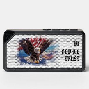 *~* Patriotic GOD AP27 American Flag Bald Eagle Bluetooth Speaker