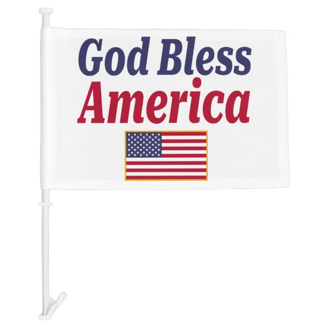 Patriotic God Bless America Car Flag (Front)