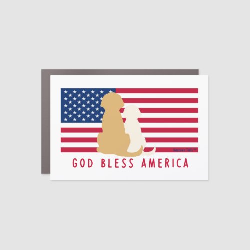 Patriotic God Bless America Car Magnet