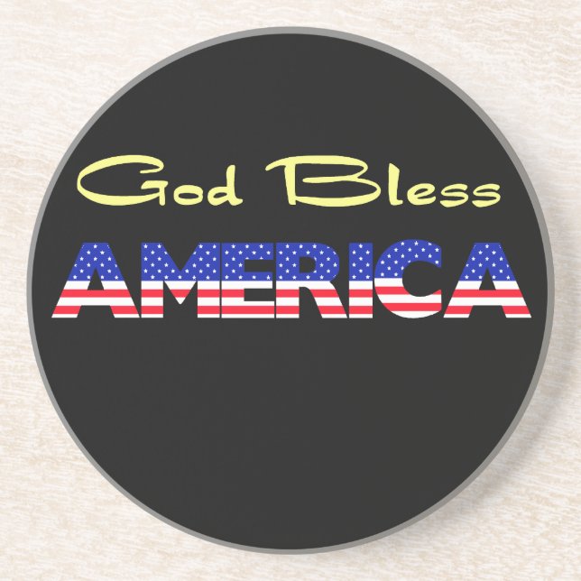 Patriotic God Bless America Coaster (Front)
