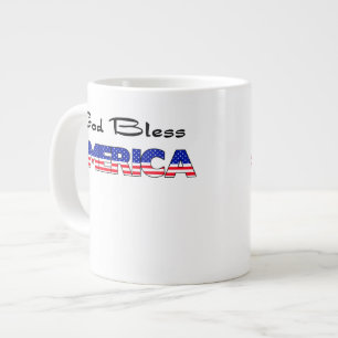 Patriotic God Bless America Giant Coffee Mug