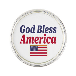 Patriotic God Bless America Lapel Pin