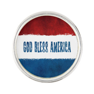 Patriotic God Bless America Lapel Pin