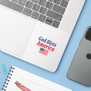 Patriotic God Bless America Sticker