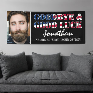 Patriotic Going Away Farewell Photo Banner