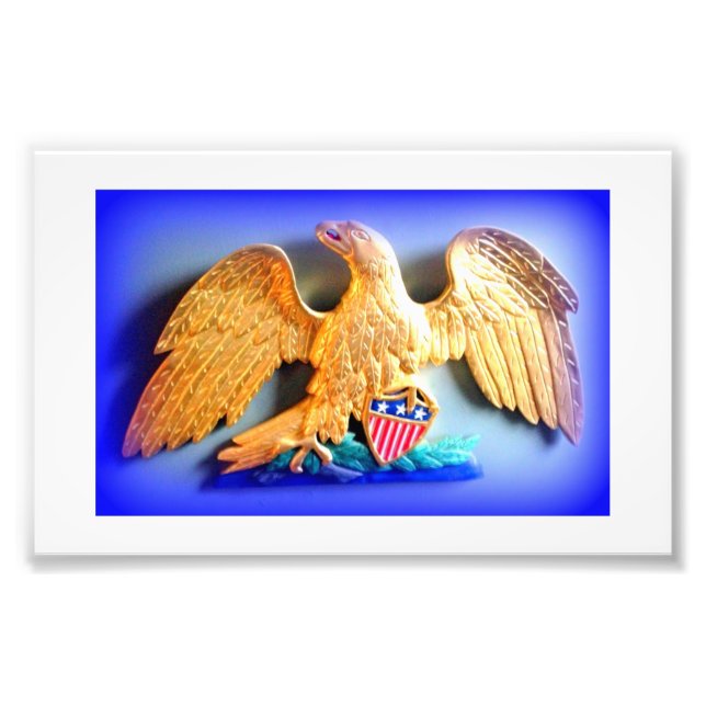 patriotic gold eagle photo print (Front)