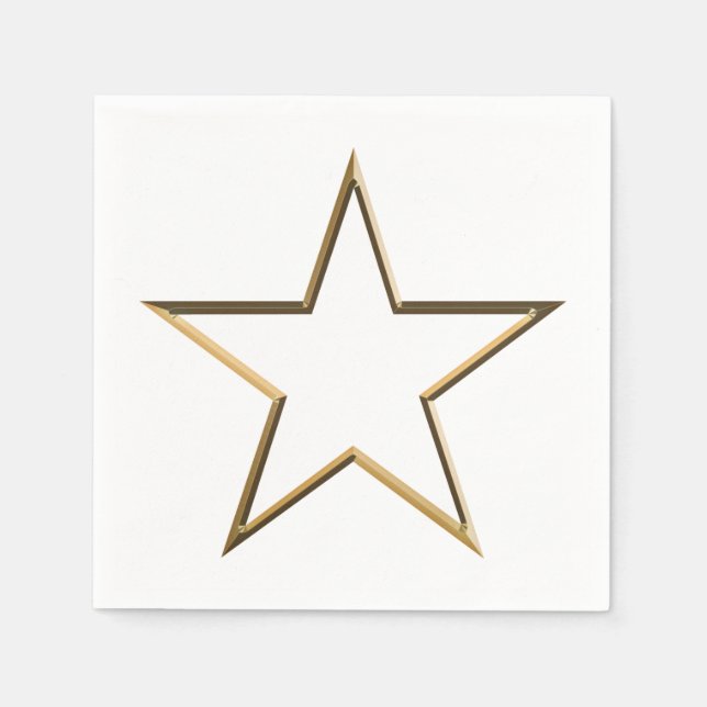 Patriotic gold star modern elegant holiday party napkins (Front)