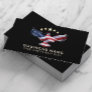 Patriotic Gold Stars USA Bald Eagle Military Business Card