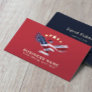 Patriotic Gold Stars USA Bald Eagle Military Red Business Card