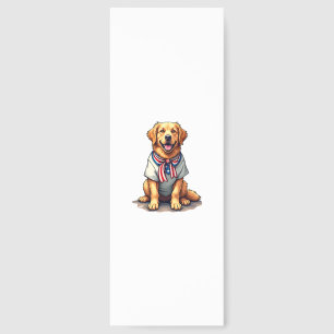 Patriotic Golden Dog Vintage Engraving Shirt 2 Bookmarks