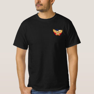 Patriotic Golden Eagle Chest Pocket Design T-Shirt