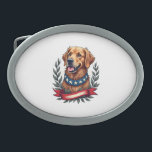 Patriotic Golden Retriever Americana Art Tee 2 Belt Buckle<br><div class="desc">Patriotic Golden Retriever Americana Art Tee 2</div>