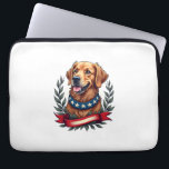 Patriotic Golden Retriever Americana Art Tee 2 Laptop Sleeve<br><div class="desc">Patriotic Golden Retriever Americana Art Tee 2</div>