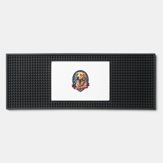 Patriotic Golden Retriever Crest Vintage Tee 2 Bar Mat