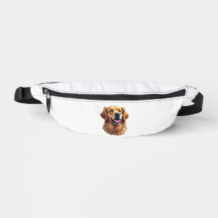Patriotic Golden Retriever Face Vintage Shirt 4 Fanny Pack
