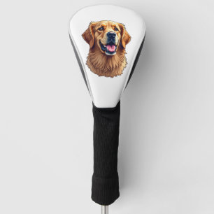 Patriotic Golden Retriever Face Vintage Shirt 4 Golf Head Cover