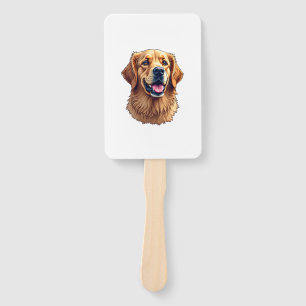 Patriotic Golden Retriever Face Vintage Shirt 4 Hand Fan