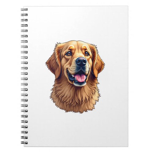 Patriotic Golden Retriever Face Vintage Shirt 4 Notebook