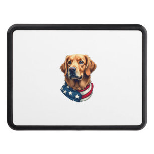 Patriotic Golden Retriever Face Vintage Shirt Hitch Cover
