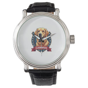 Patriotic Golden Retriever Family Crest Shirt Watch
