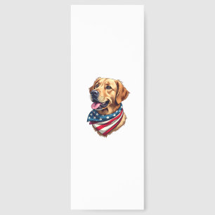 Patriotic Golden Retriever Head Vintage Shirt Bookmarks
