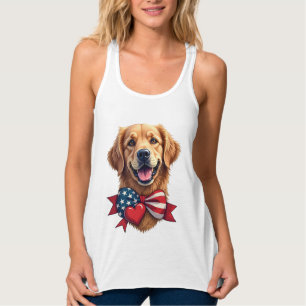 Patriotic Golden Retriever Lover Vintage Shirt