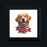 Patriotic Golden Retriever Lover Vintage Shirt Gift Box<br><div class="desc">Patriotic Golden Retriever Lover Vintage Shirt</div>