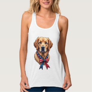 Patriotic Golden Retriever Memorial Day Tee 3