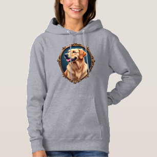 Patriotic Golden Retriever Oval Cameo Shirt 2