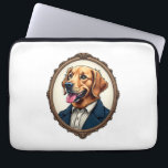 Patriotic Golden Retriever Portrait Vintage Tee Laptop Sleeve<br><div class="desc">Patriotic Golden Retriever Portrait Vintage Tee</div>