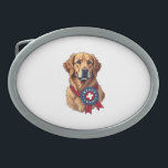 Patriotic Golden Retriever Rescue Vintage Tee 4 Belt Buckle<br><div class="desc">Patriotic Golden Retriever Rescue Vintage Tee 4</div>