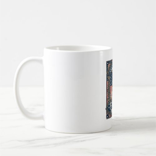 Patriotic Golden Retriever Vector Graphic Tee_1 Coffee Mug