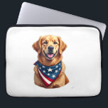 Patriotic Golden Retriever Vintage Engraving Shirt Laptop Sleeve<br><div class="desc">Patriotic Golden Retriever Vintage Engraving Shirt 4</div>