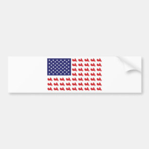 Patriotic Goldwing Motorcycle Bumper Sticker