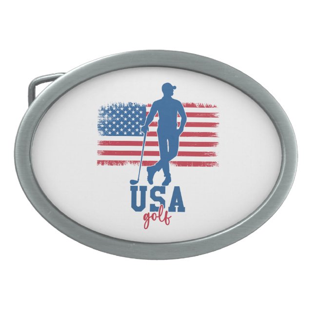 Patriotic Golf USA Belt Buckle (Front)