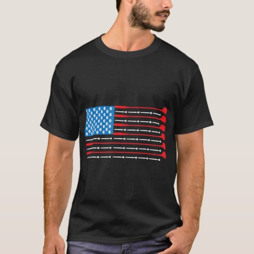 Patriotic Golf Usa Flag Golf Clubs  Golf Ballspn T_Shirt