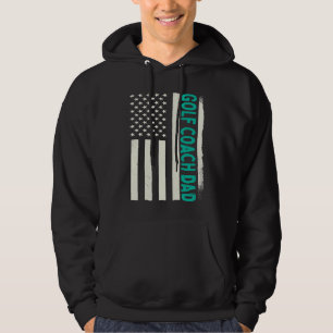 Patriotic Golfing Player Golfer Golf Coach Dad Hoodie