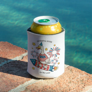 Patriotic Goose 250th Anniversary 4th Of July Can Cooler