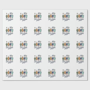 Patriotic Goose Lineup Vintage Vector Shirt_1 Wrapping Paper