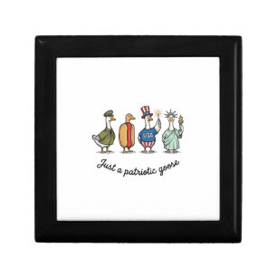 Patriotic Goose Vintage Engraving Funny USA Shirt Gift Box