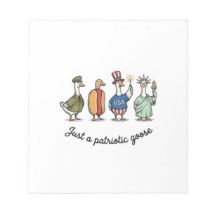 Patriotic Goose Vintage Engraving Funny USA Shirt  Notepad