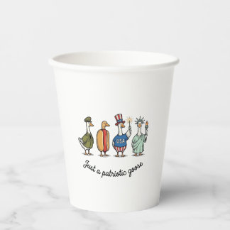 Patriotic Goose Vintage Engraving Funny USA Shirt Paper Cups